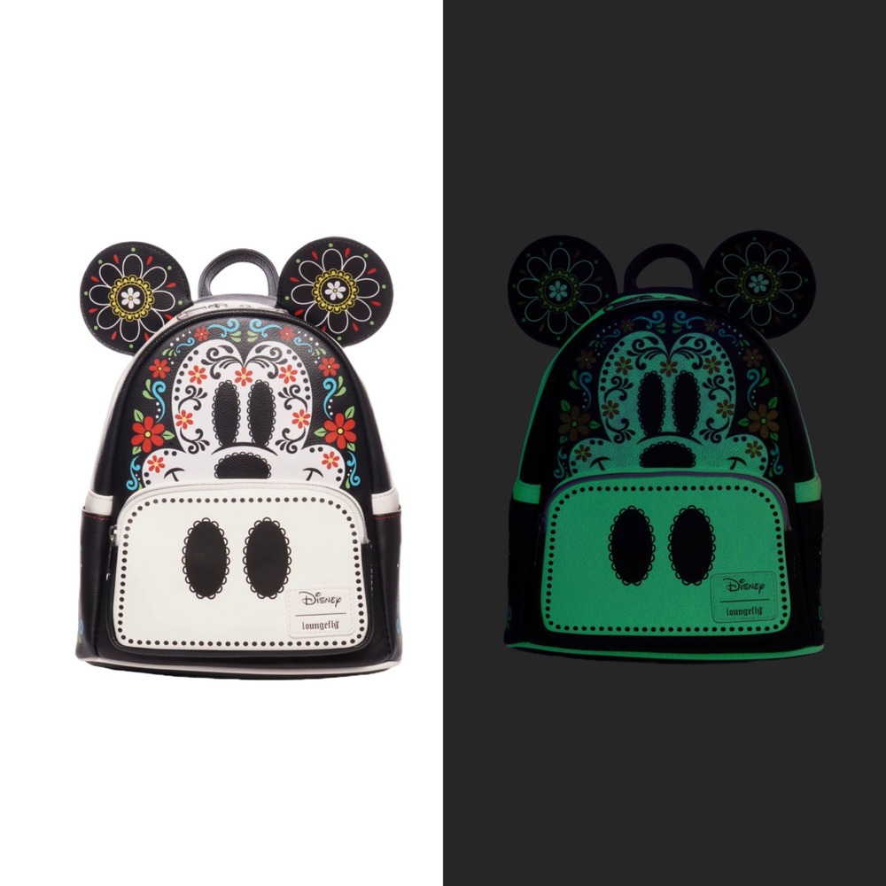 Loungefly Mickey Mouse Dia de los Muertos Sugar Skull Mickey Mini Backpack